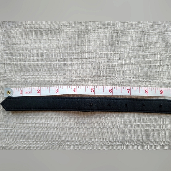 3/$30 Vintage Leather And Fabric Pencil Belt - Picture 6 of 7